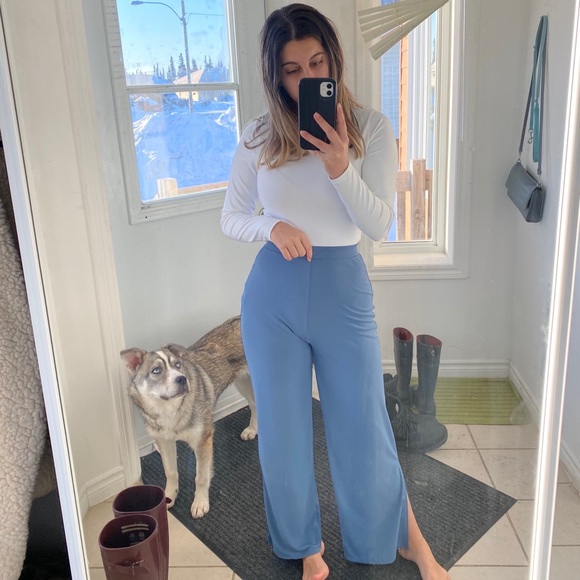 Blue ZARA flare pants - Picture 1 of 2